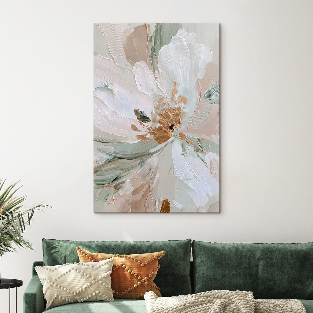 Weiße Blütenblätter mit Farbtupfern — Interieur 3