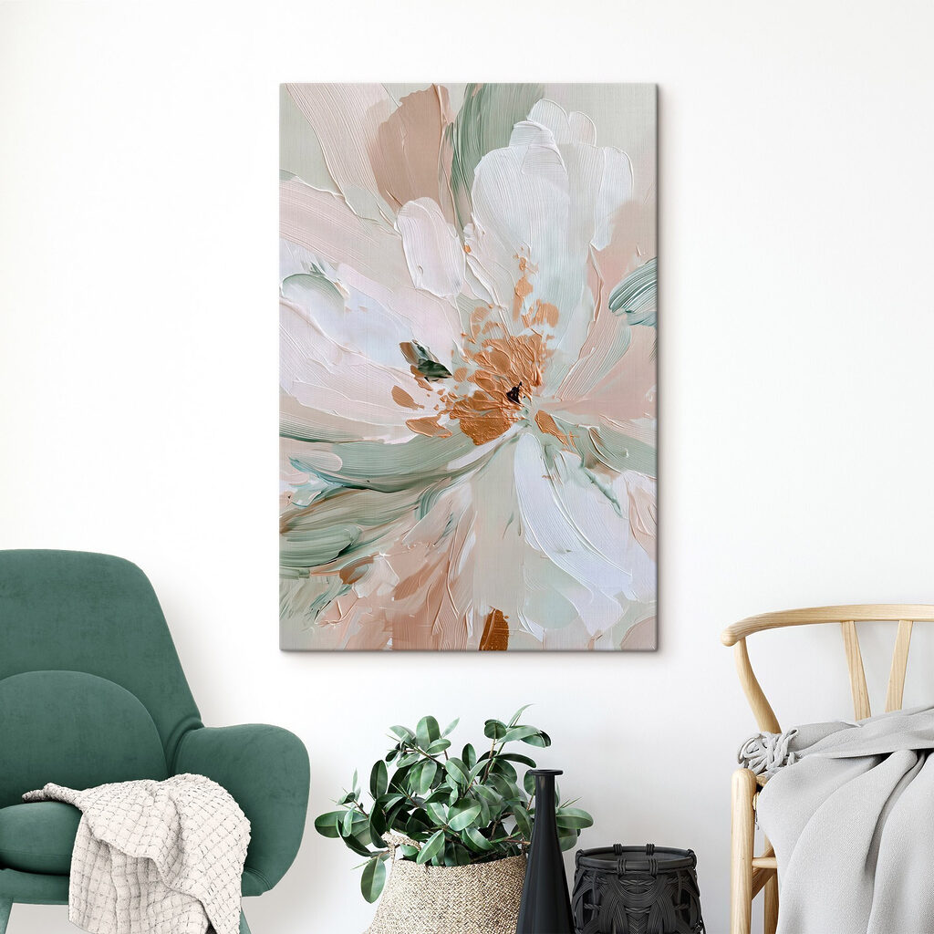 Weiße Blütenblätter mit Farbtupfern — Interieur 1