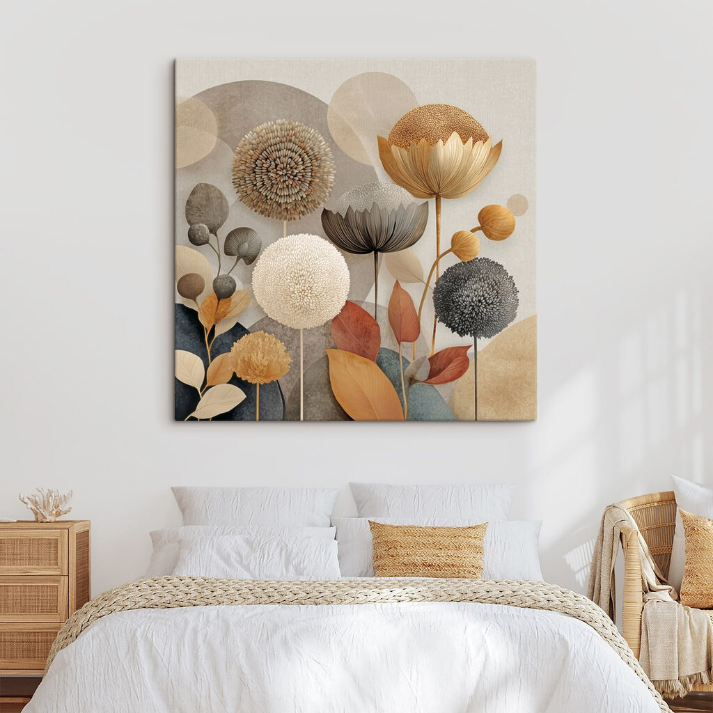 Sanfte Blüten in einem Interieur