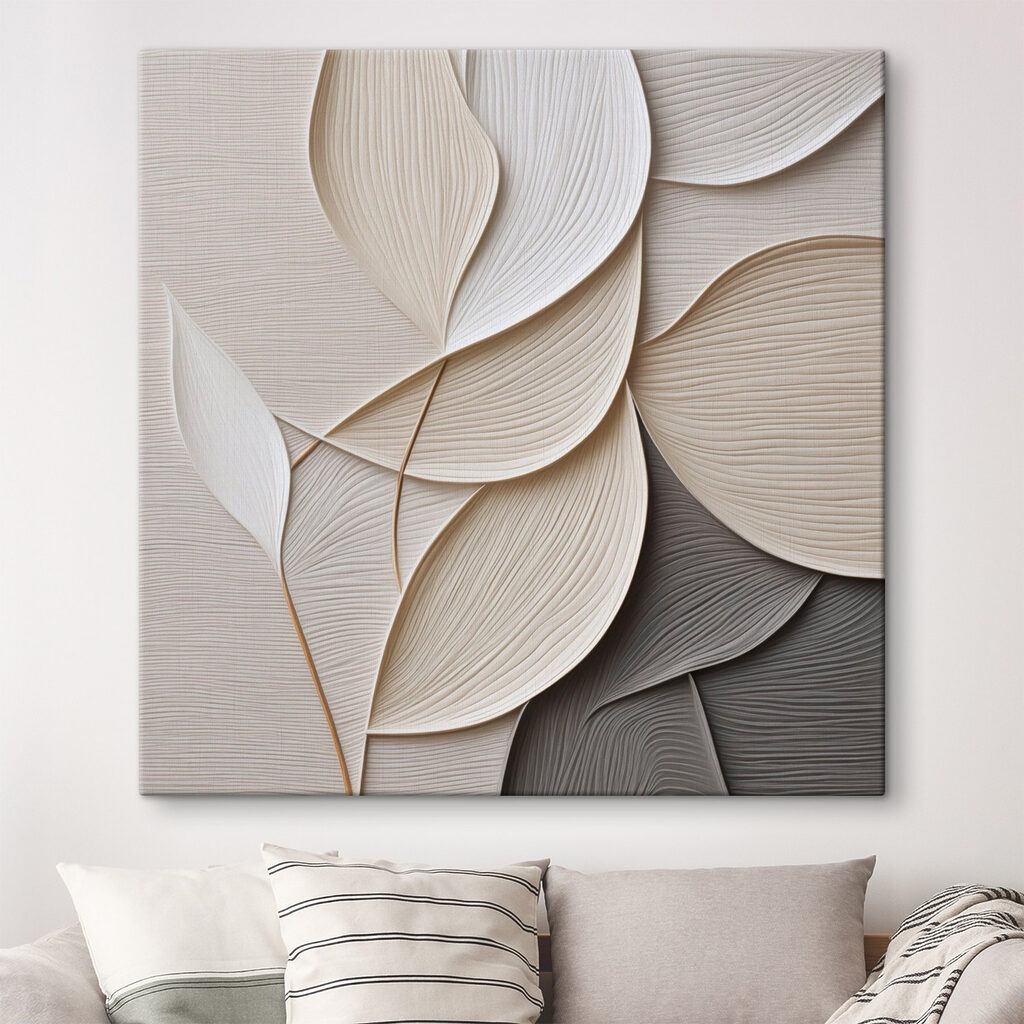 Sanfte Blattlinien in einem Interieur