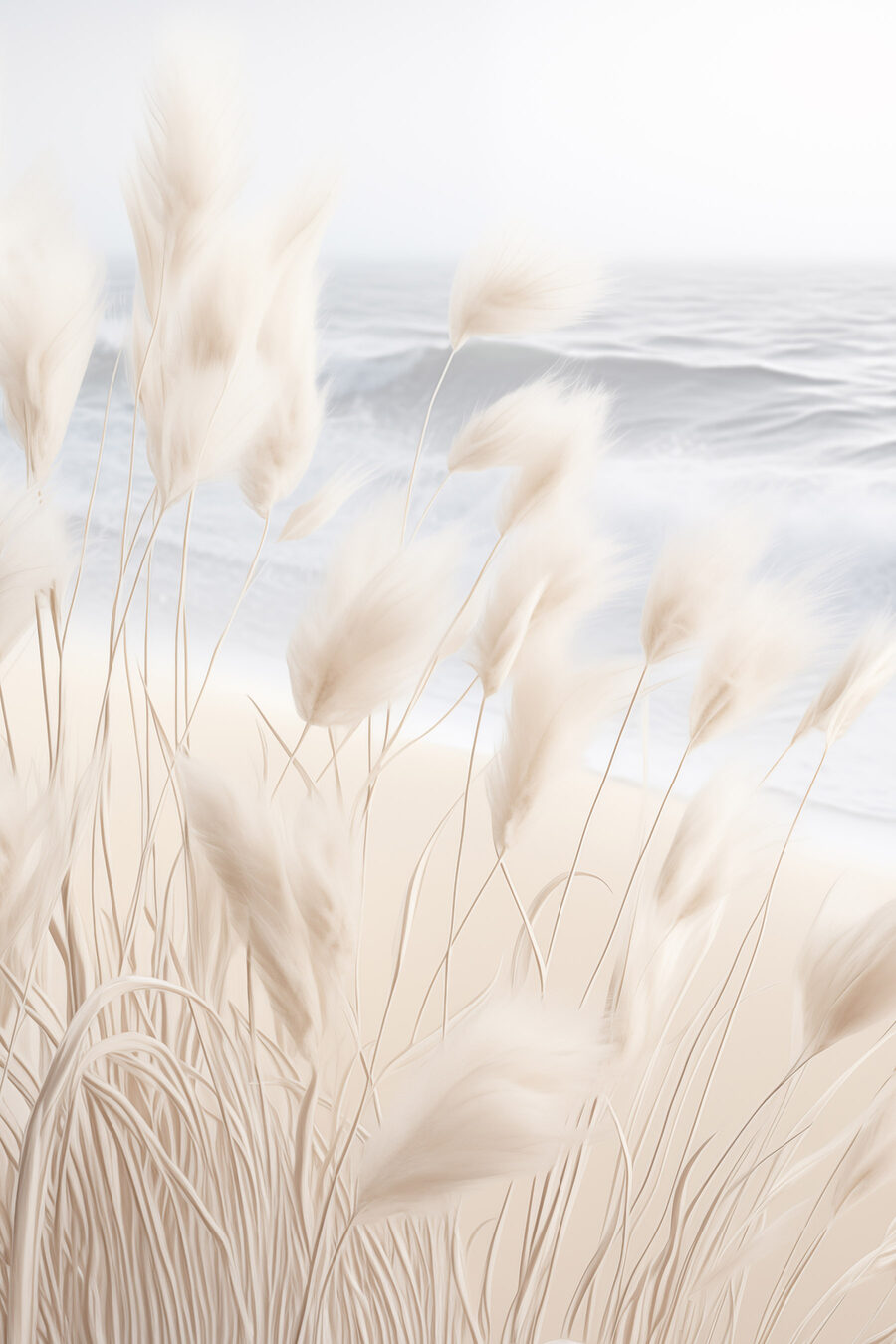 Blasse Gräser am Meer — ganzes Design