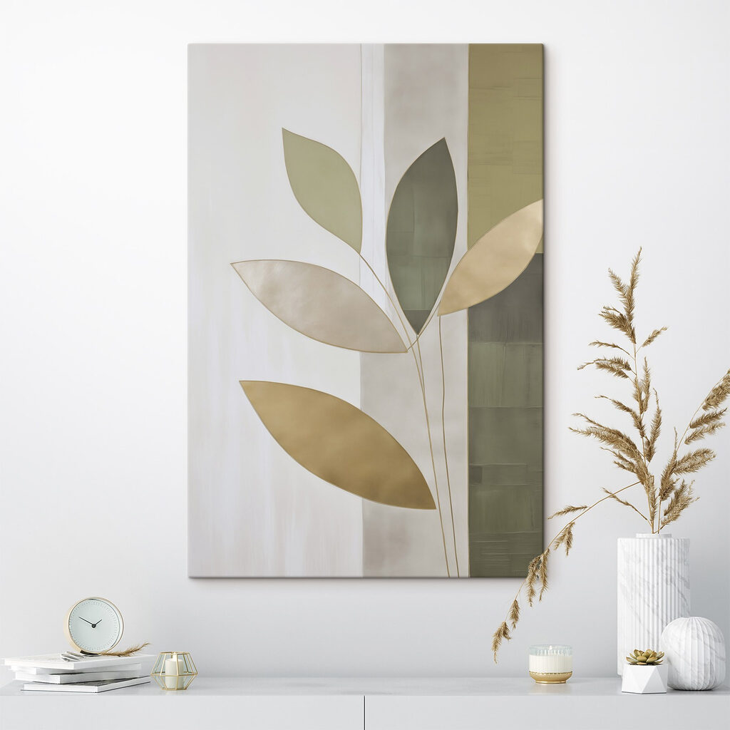 Blätter auf Olivstreifen — Interieur 1