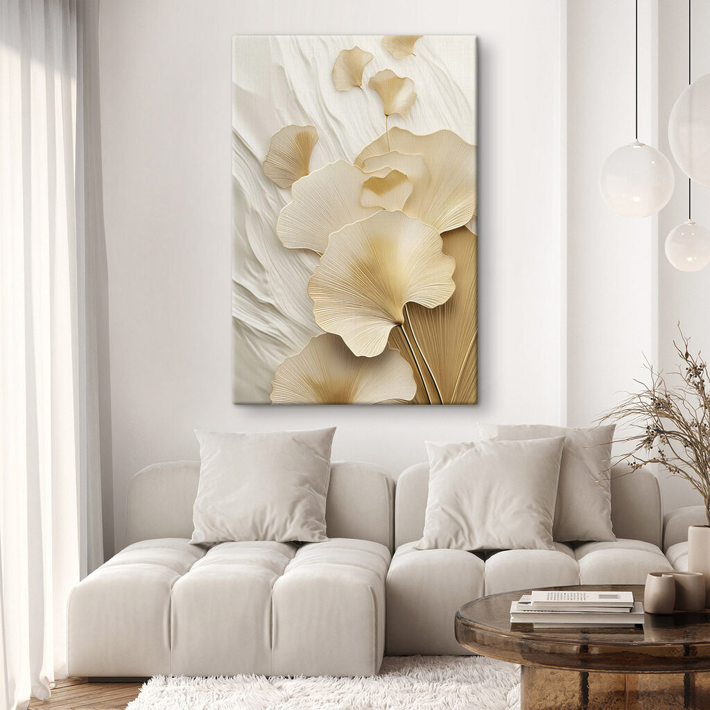 Goldene Fächer mit Falten — Interieur 1