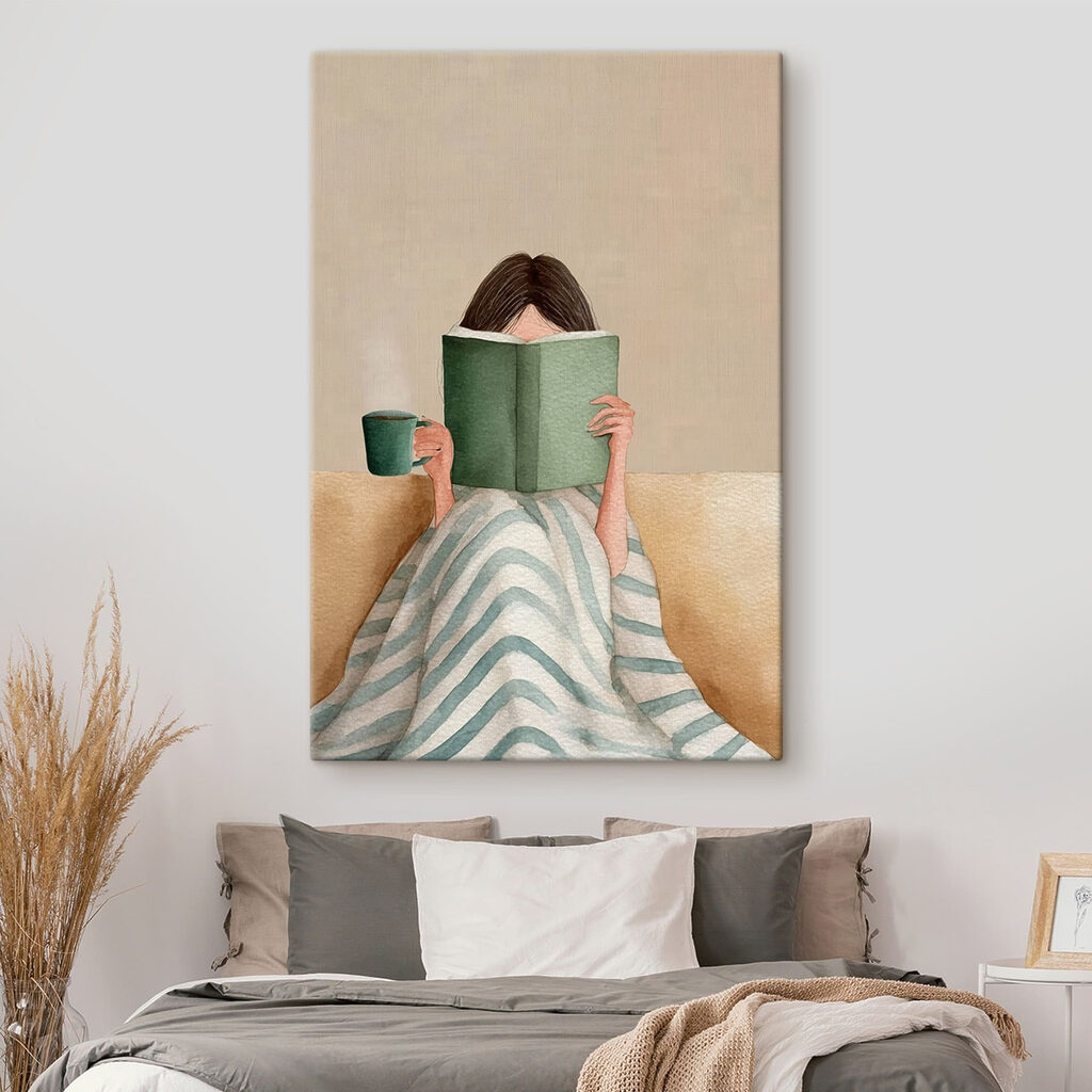 Hinter dem grünen Buch in einem Interieur
