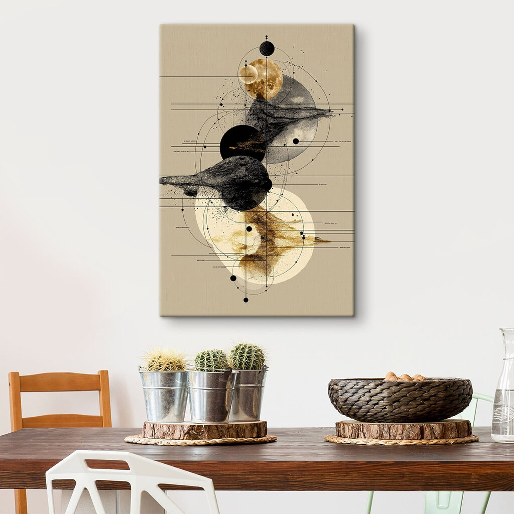 Kreise mit dunkler Schliere in einem Interieur