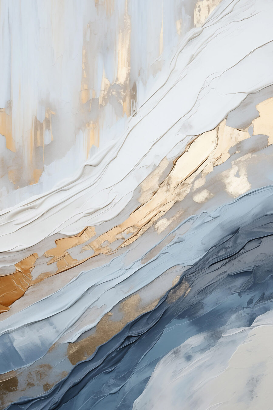 Blaue Schichten mit Goldadern — ganzes Design