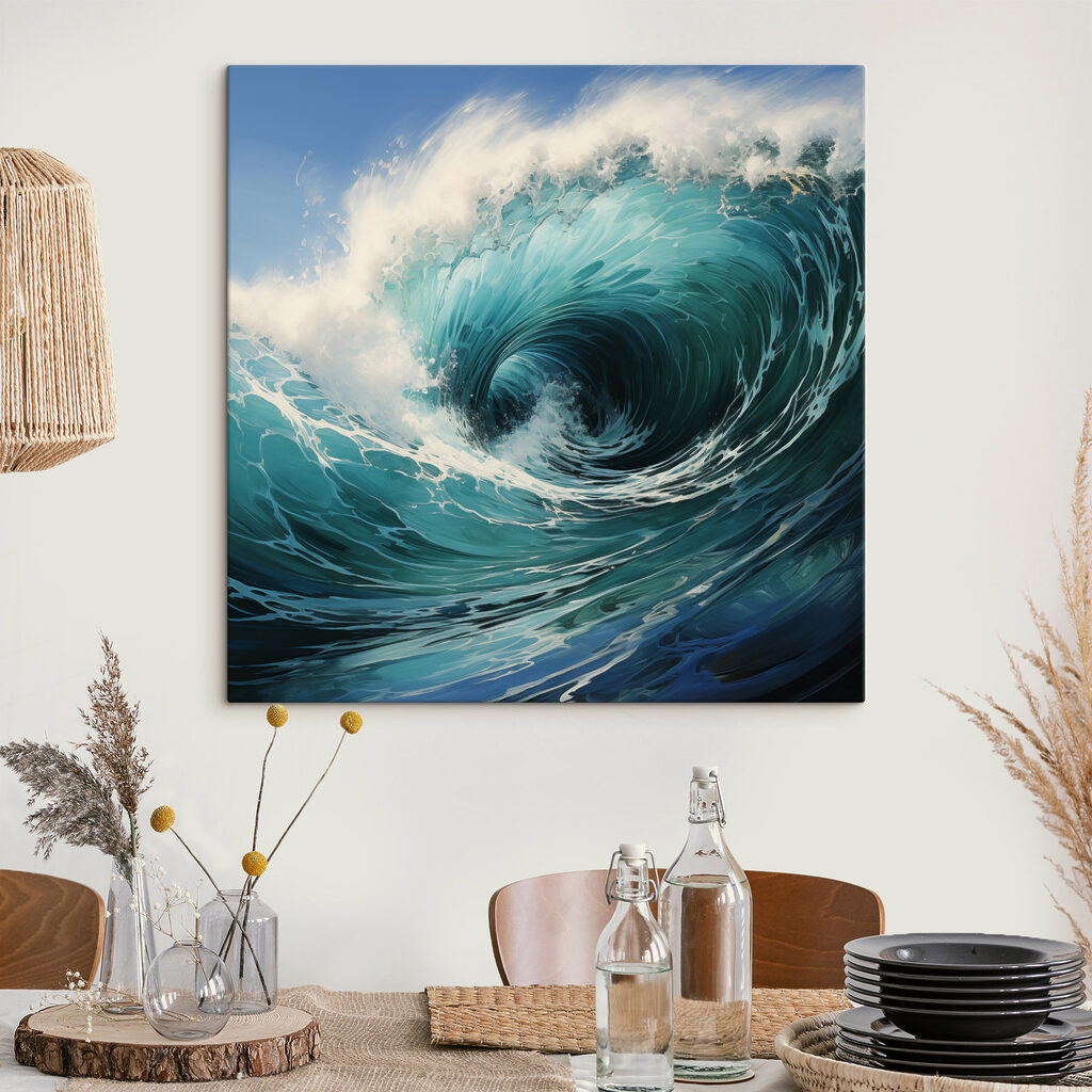 Tiefblaue Welle mit Schaum — Interieur 2