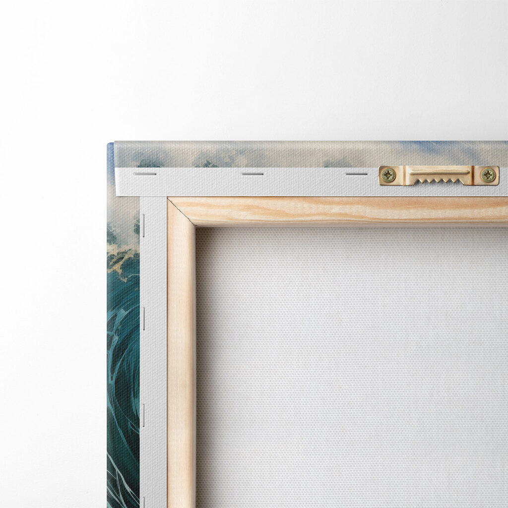 Tiefblaue Welle mit Schaum — Rückseite