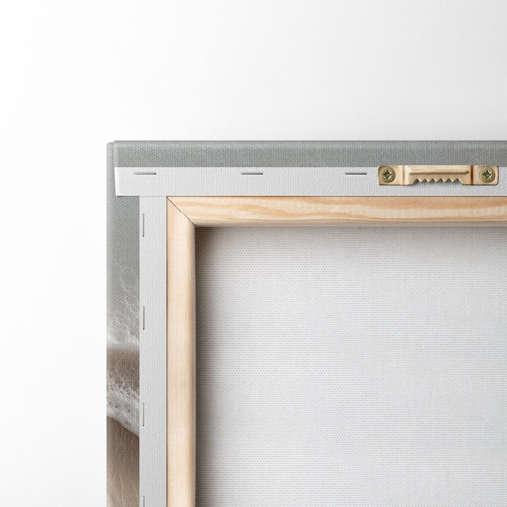 Schaumrand über Sand — Rückseite