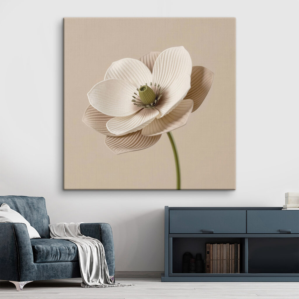 Geriffelte Blüte in Sandtönen — Interieur 1