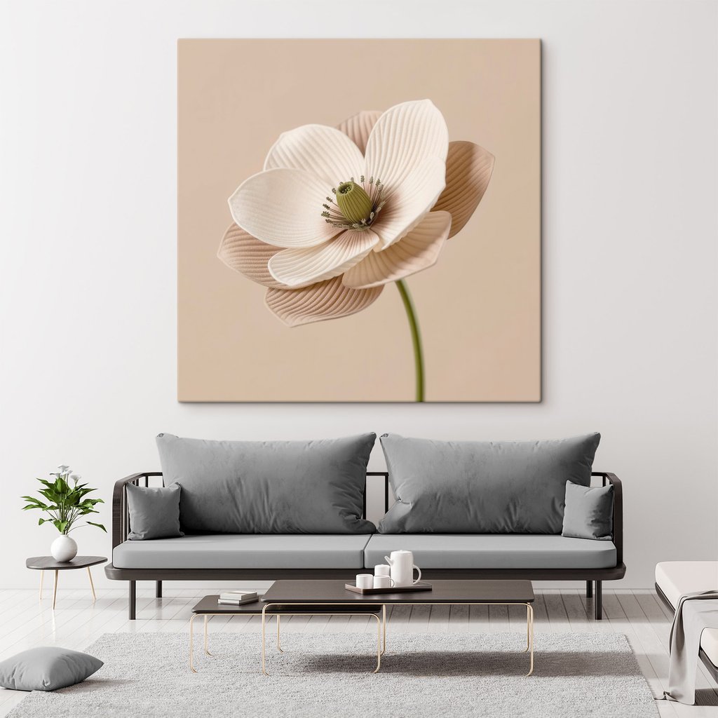 Geriffelte Blüte in Sandtönen — Interieur 2