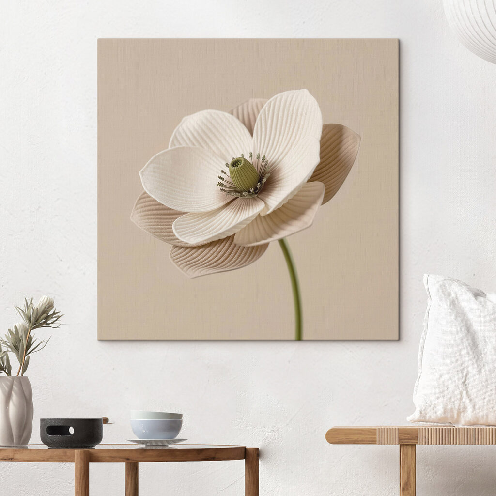 Geriffelte Blüte in Sandtönen — Interieur 3