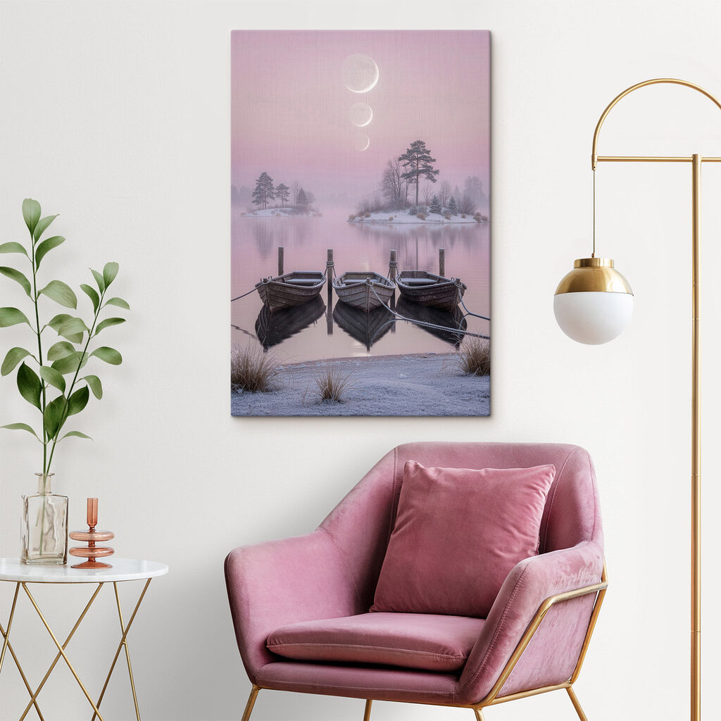 Drei Ruderboote unter Mondbögen — Interieur 2