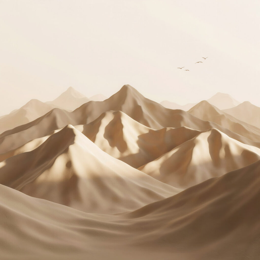 Sandberge mit sanftem Schatten — ganzes Design