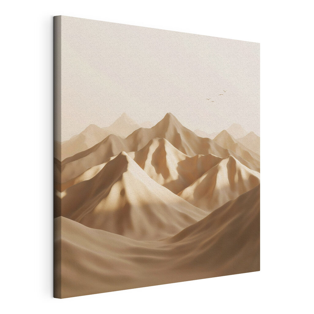 Sandberge mit sanftem Schatten, gespannte Leinwand mit umlaufender Kante