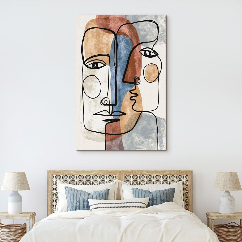 Zwei Gesichter in Farbkonturen — Interieur 1