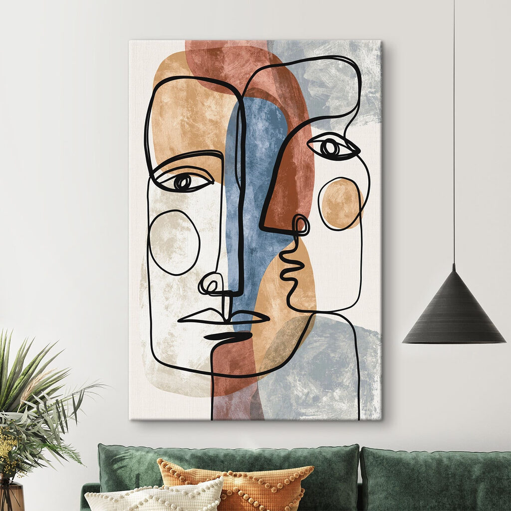 Zwei Gesichter in Farbkonturen — Interieur 2