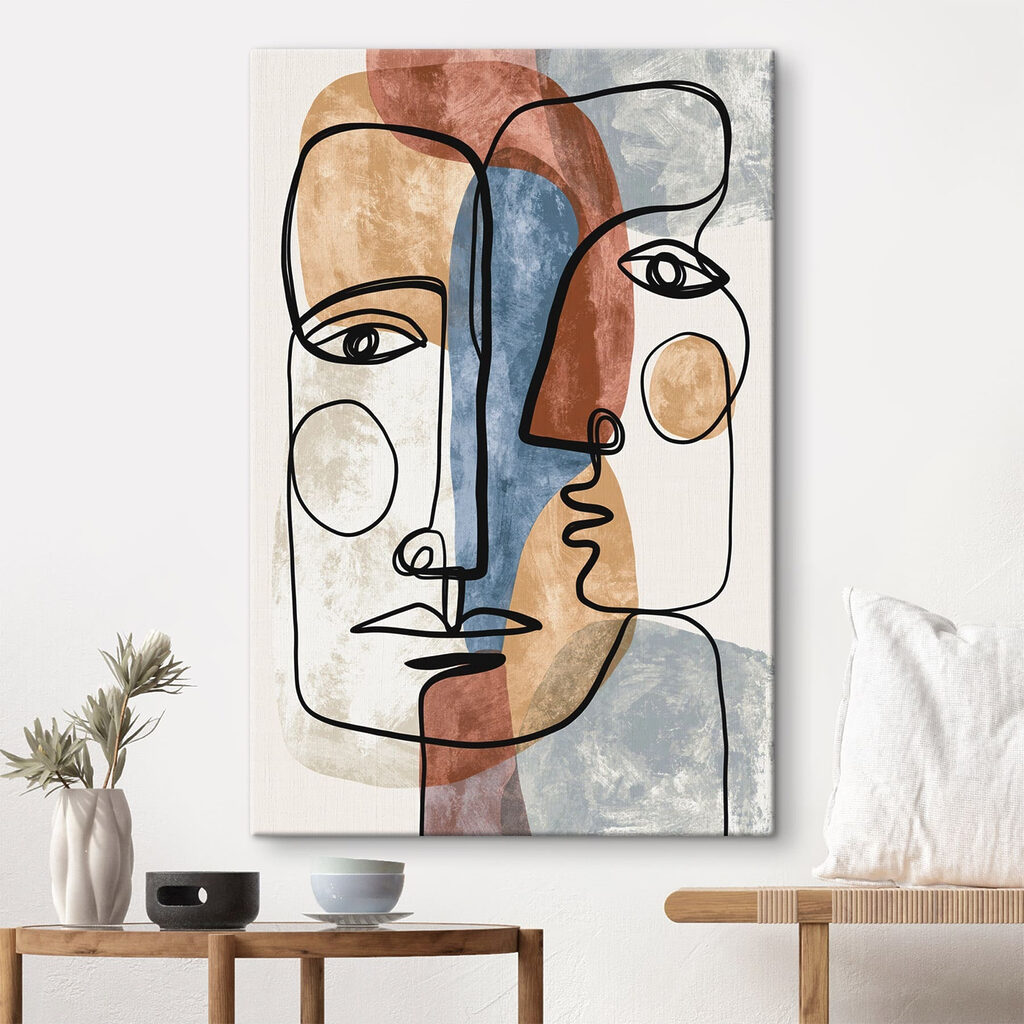 Zwei Gesichter in Farbkonturen — Interieur 3