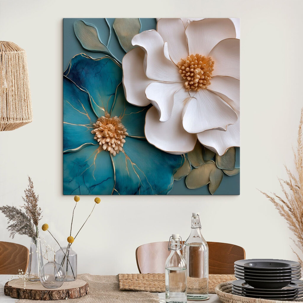 Weiße Blume neben Blau — Interieur 3