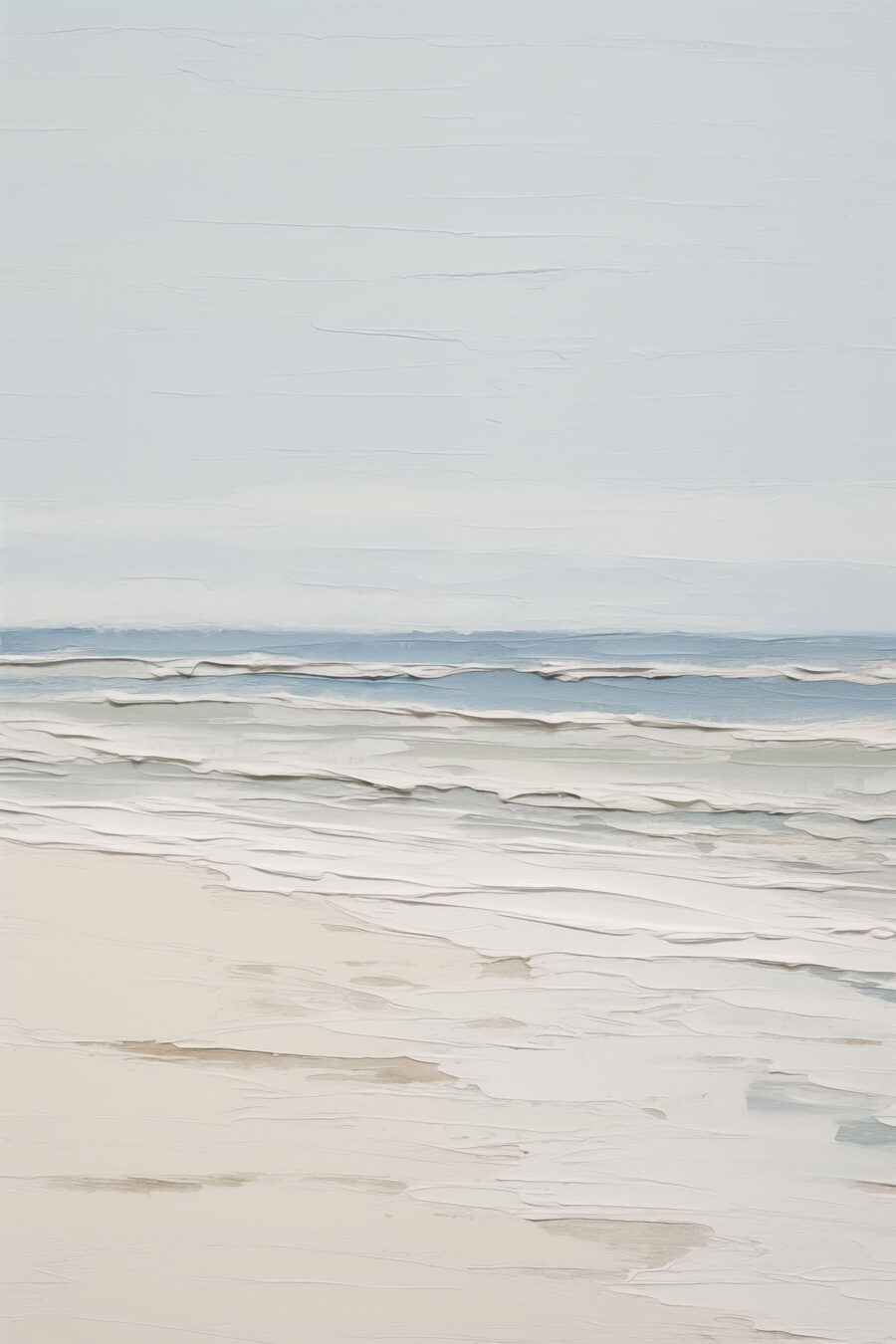Blasse Brandung am Strand — ganzes Design