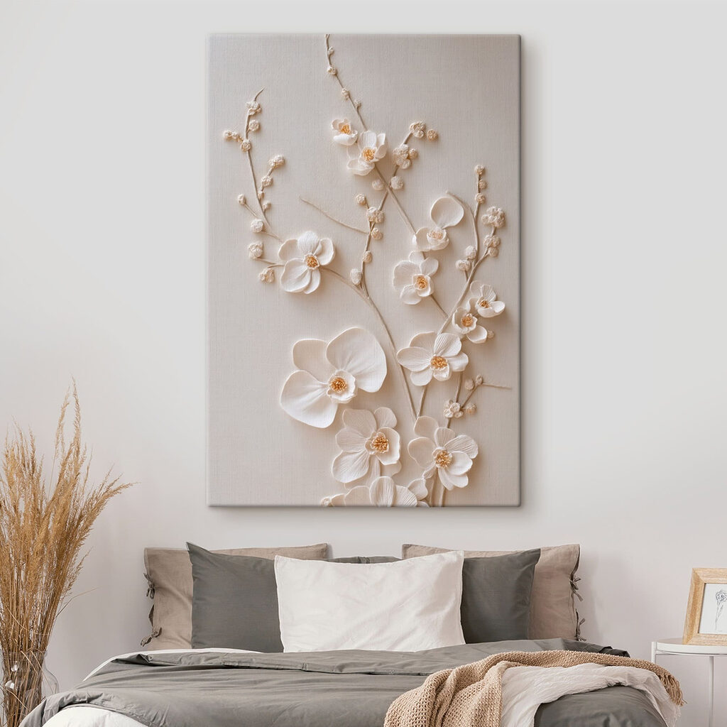 Weiße Orchideen an Stängeln — Interieur 1
