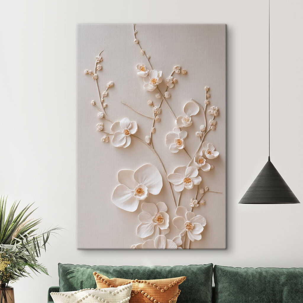 Weiße Orchideen an Stängeln — Interieur 2