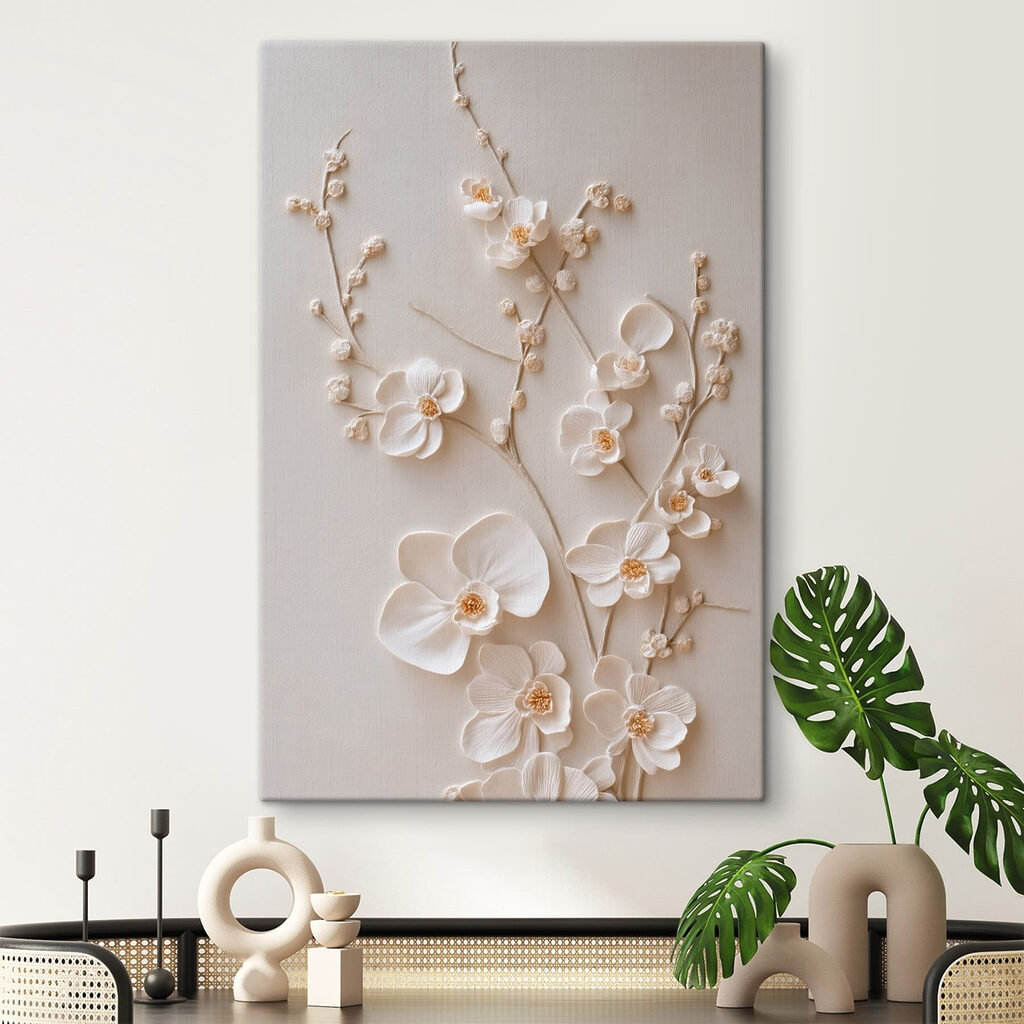 Weiße Orchideen an Stängeln — Interieur 3