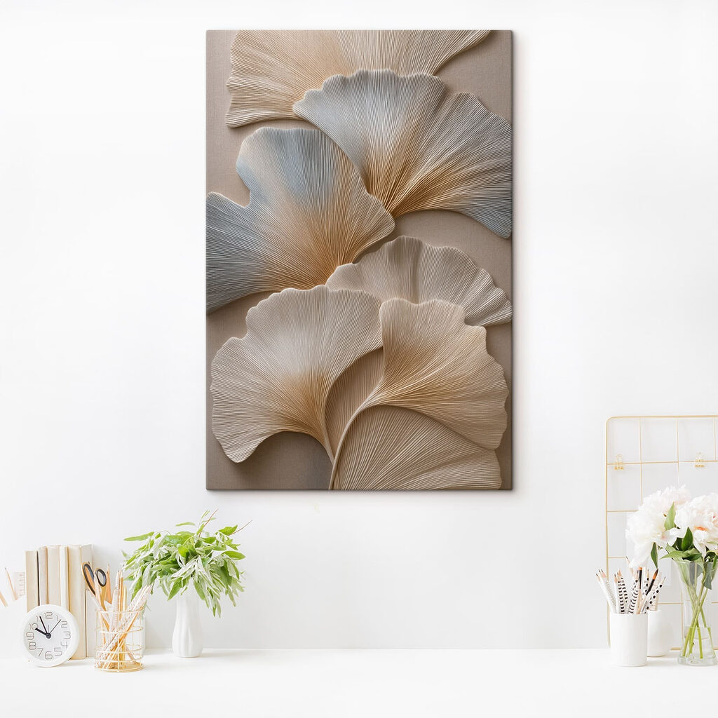 Weißer Ginkgo im Rippenrelief — Interieur 3