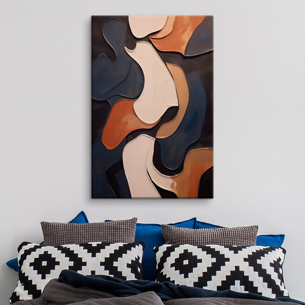 Dunkle Formen mit Terrakotta — Interieur 2