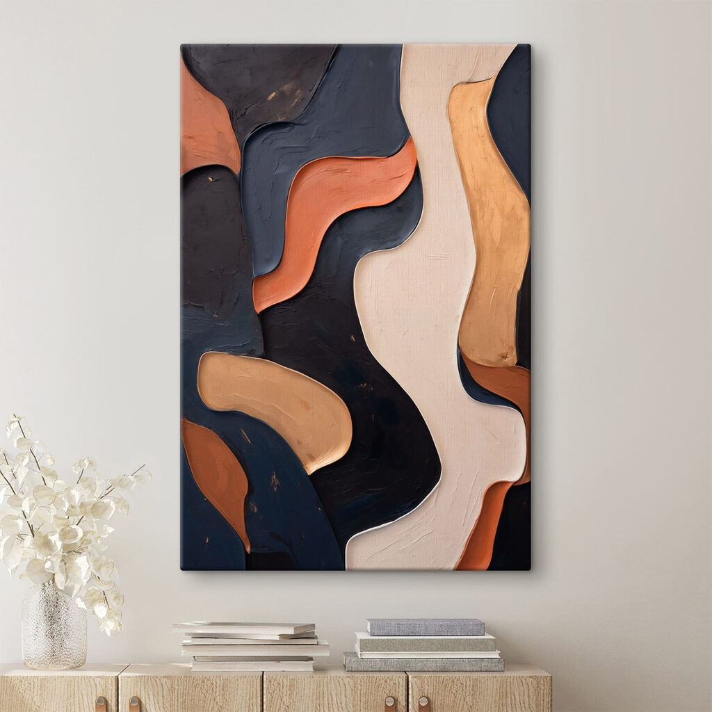 Terrakotta neben Blauschwarz — Interieur 1
