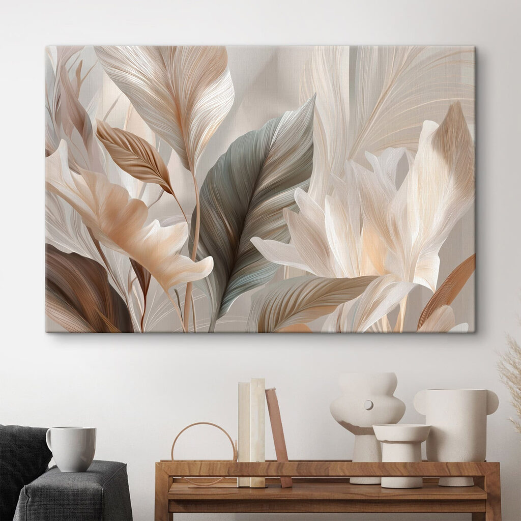 Cremeweiße Blätter neben Grün — Interieur 2