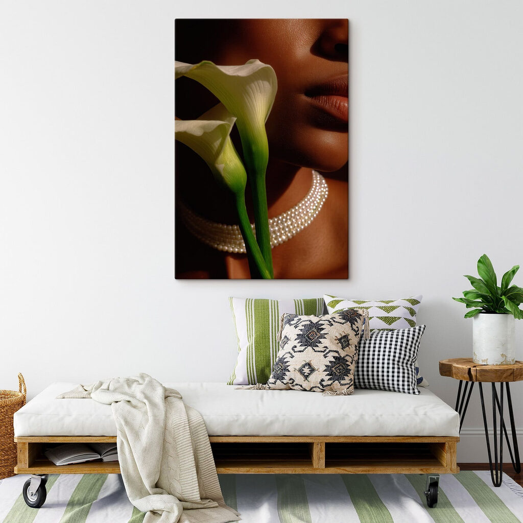 Weißer Kelch und Perlenkette — Interieur 3