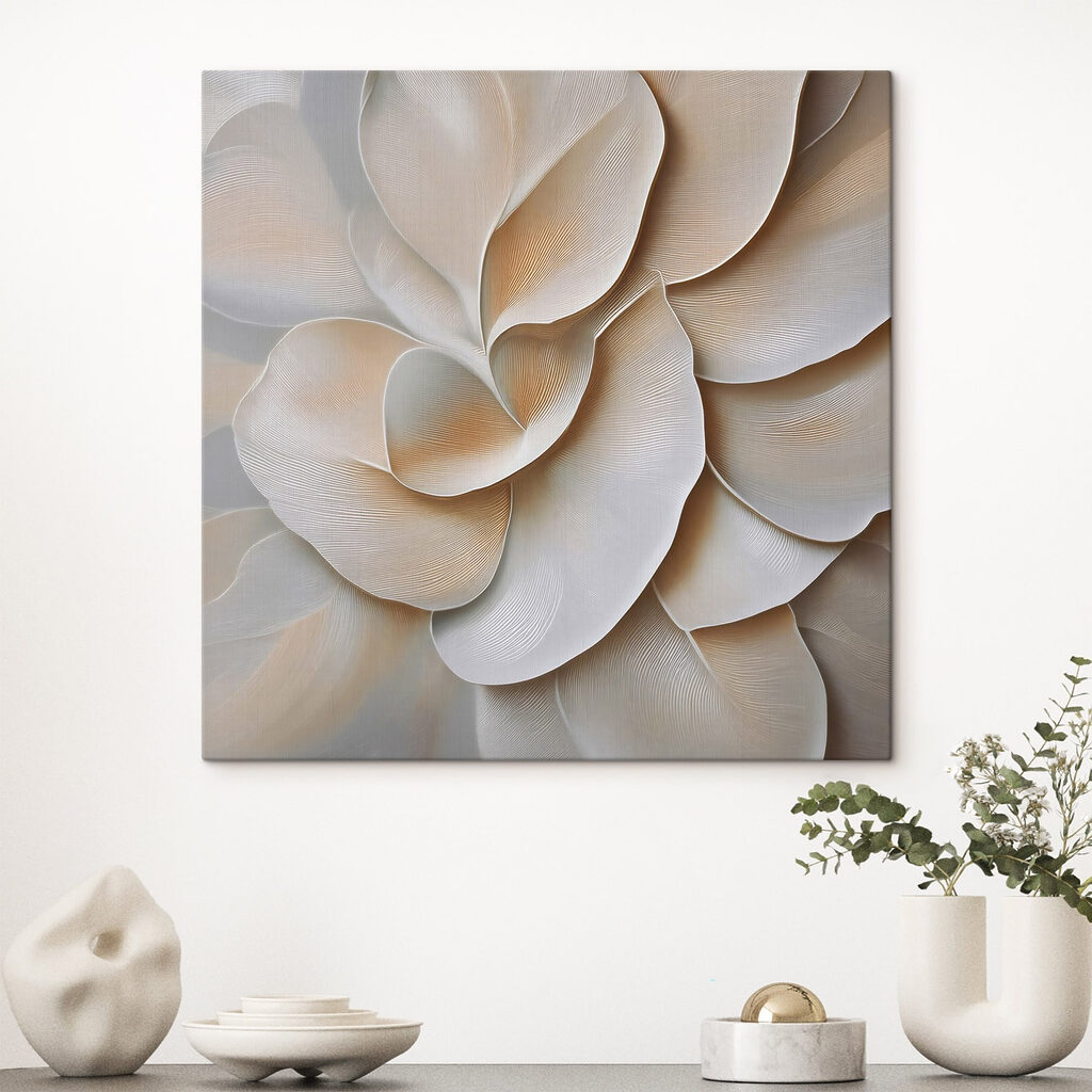 Cremeweiße Blüten in Schichten — Interieur 3
