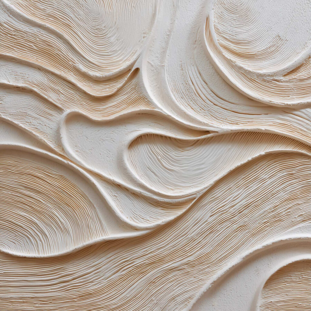 Sandfarbene Linien in Wellen — ganzes Design