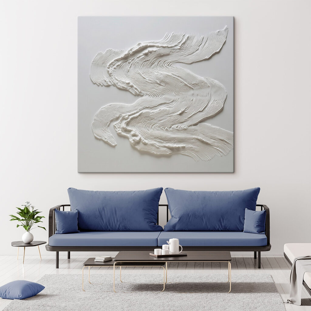 Schaumbahnen auf Zartgrau — Interieur 2