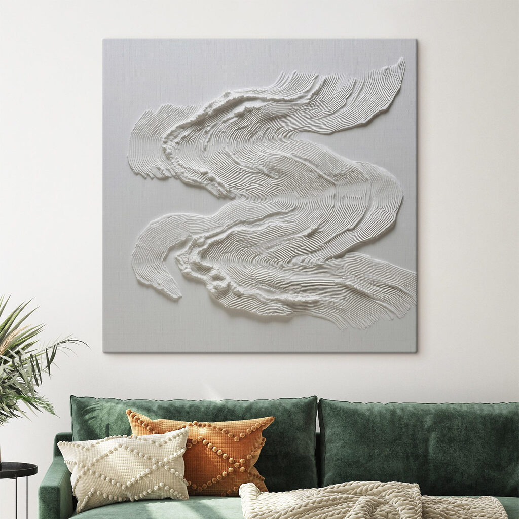 Schaumbahnen auf Zartgrau — Interieur 3