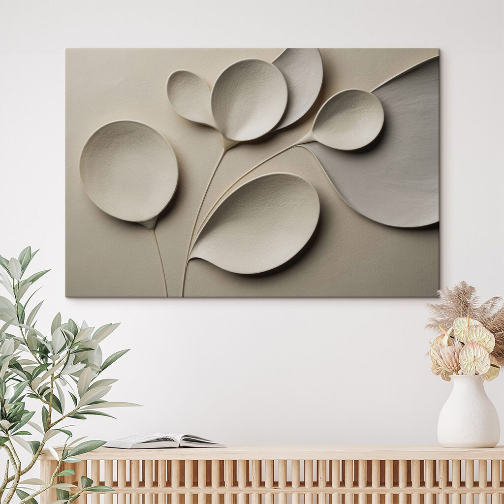 Runde Blätter als Schattenrelief — Interieur 2