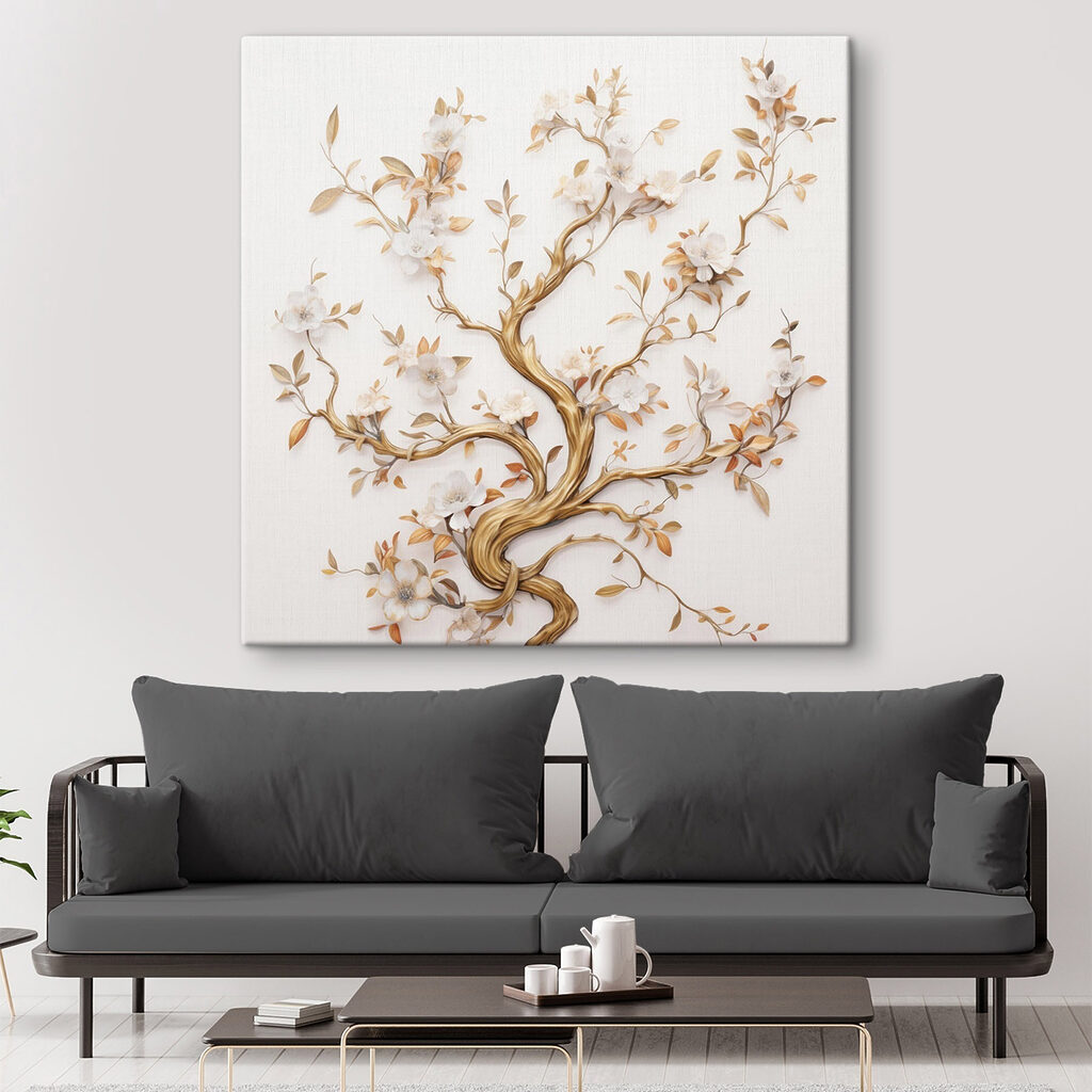 Blütenbaum mit goldenem Stamm — Interieur 2