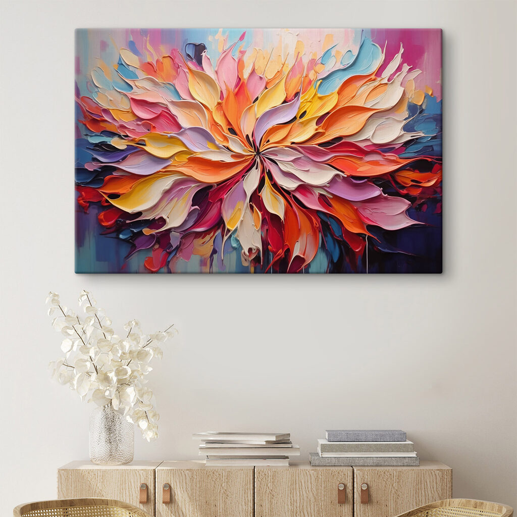 Blüte aus bunten Farbfalten — Interieur 2