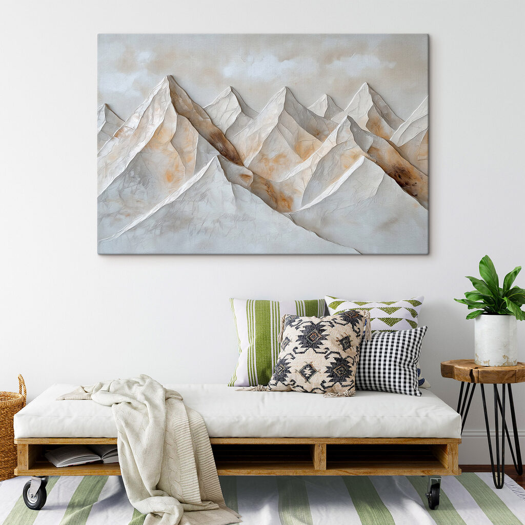 Weiße Berggipfel im Relief — Interieur 2