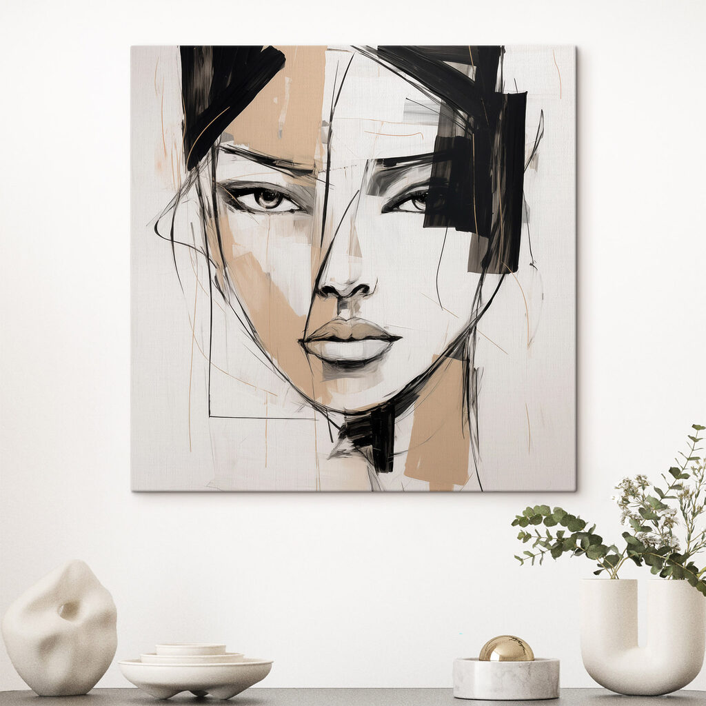 Frauenblick in lockeren Linien — Interieur 1