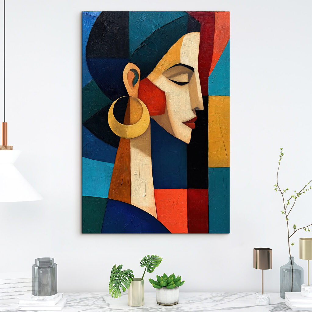 Frau mit goldenem Ohrring — Interieur 1