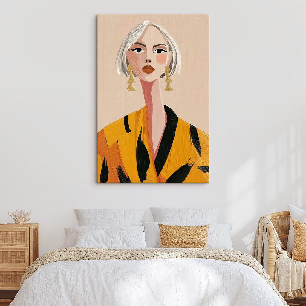 Frau mit silberblondem Haar — Interieur 1