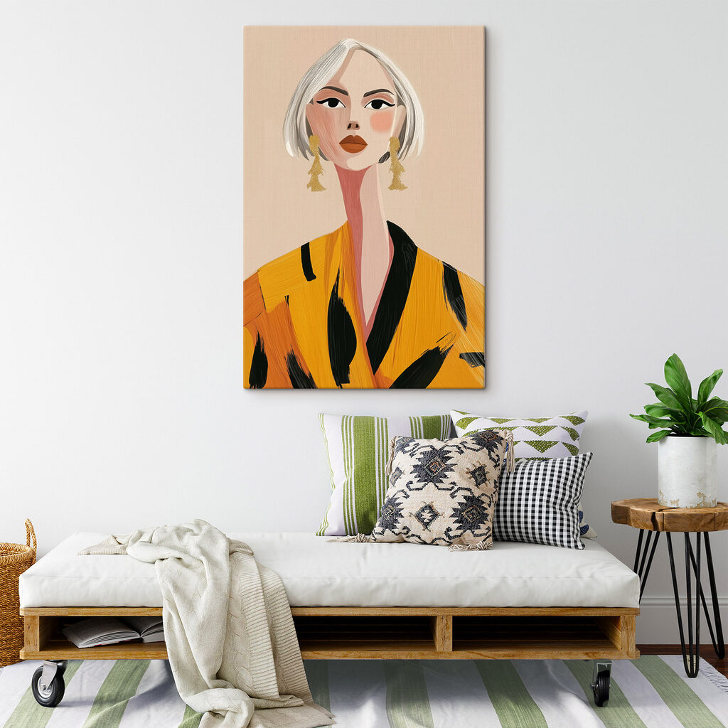 Frau mit silberblondem Haar — Interieur 2