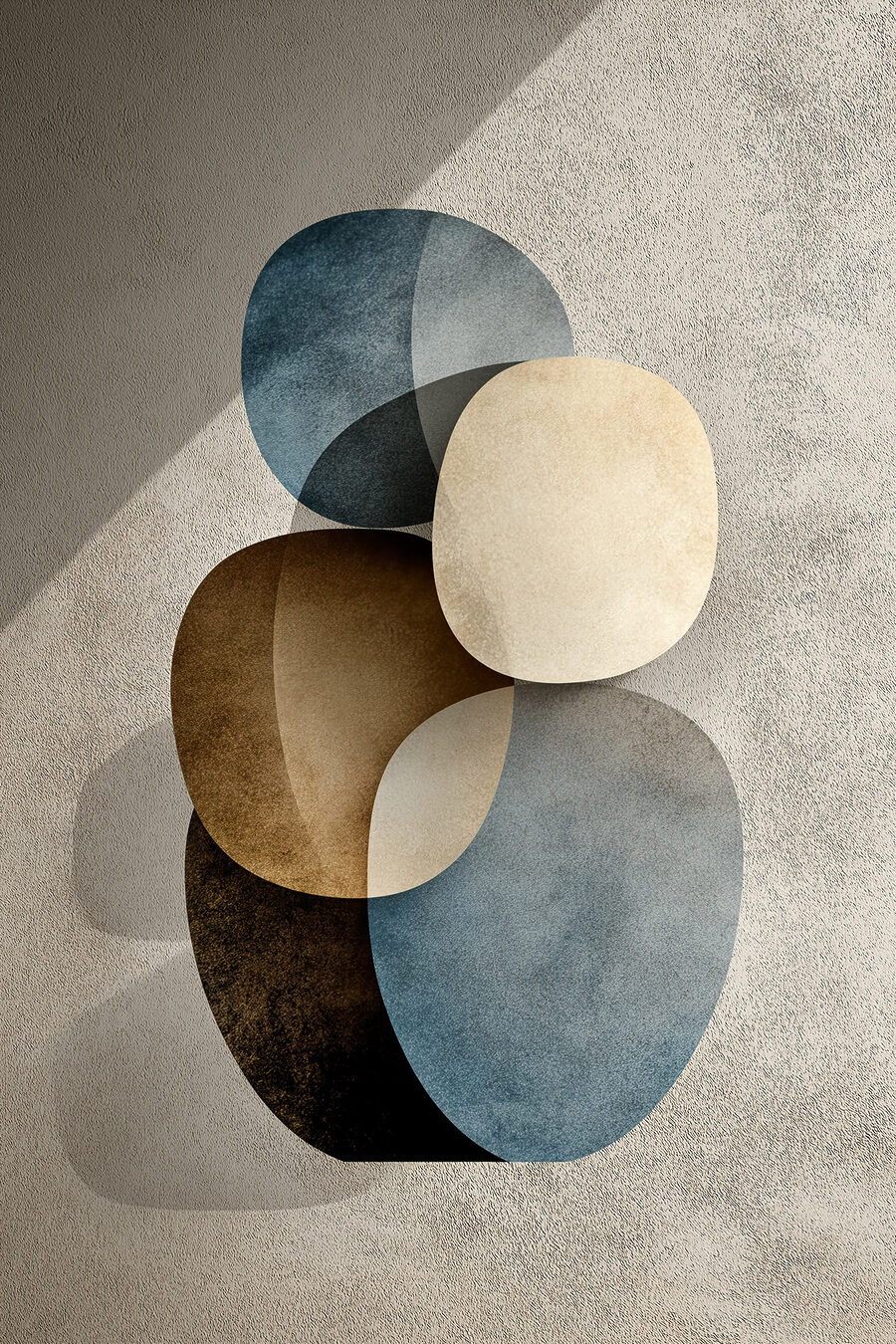 Blaue und braune Rundungen — ganzes Design