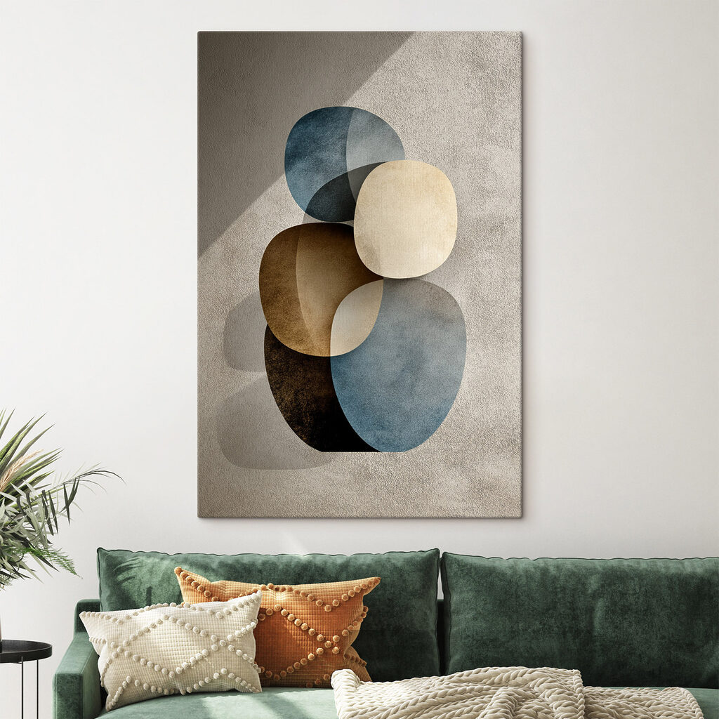 Blaue und braune Rundungen — Interieur 1