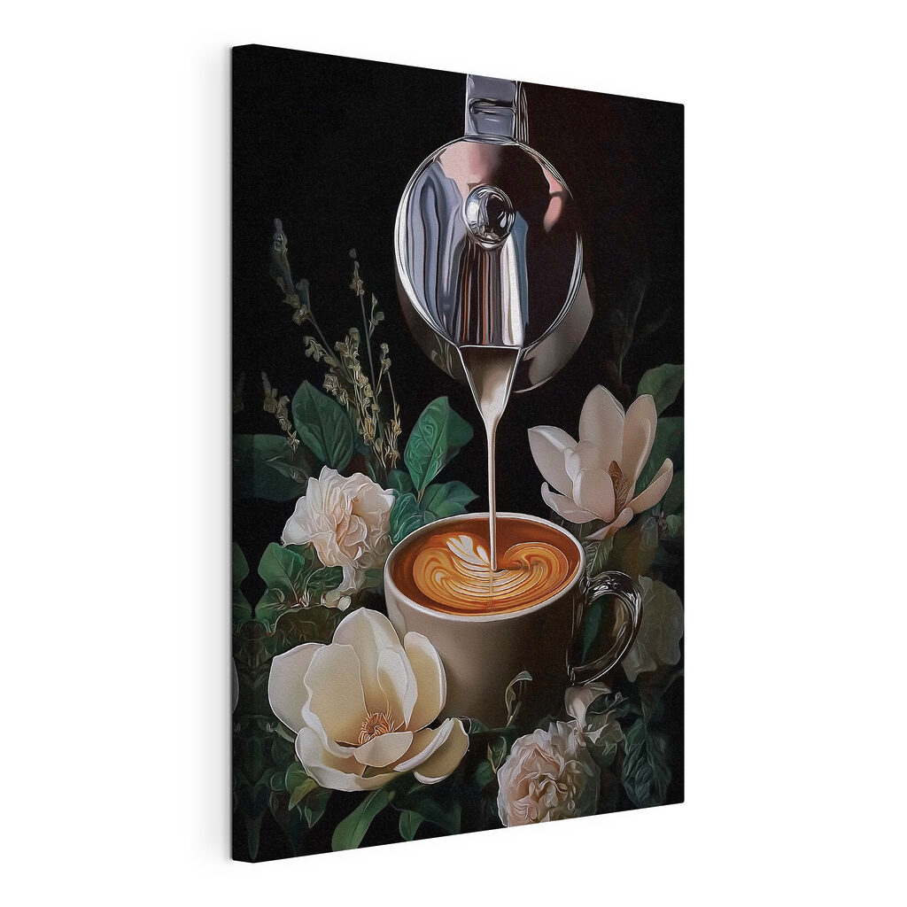 Kaffee zwischen Blumen — Produktansicht