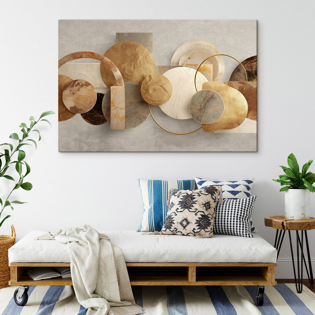 Goldene Kreise und Rechtecke — Interieur 2