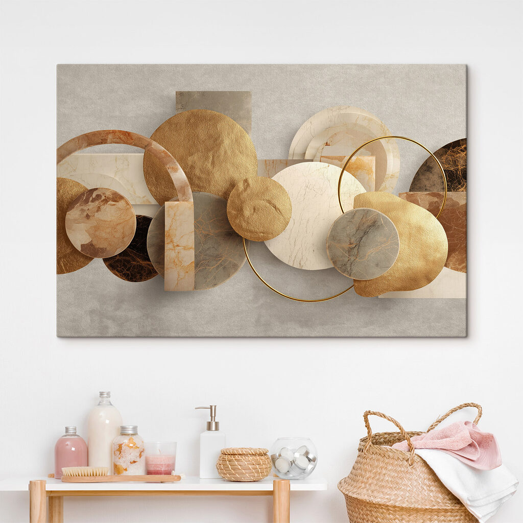 Goldene Kreise und Rechtecke — Interieur 1