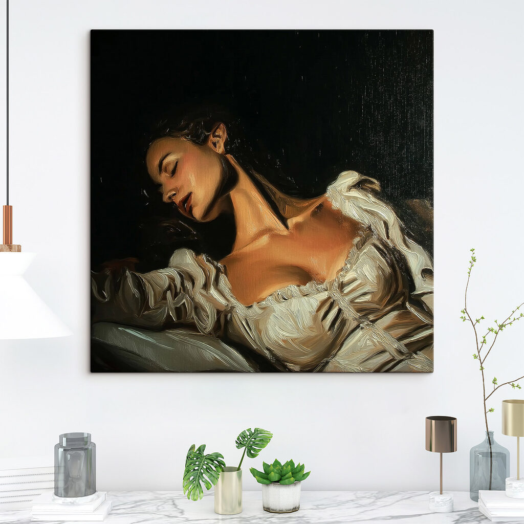 Frau im Gegenlicht — Interieur 2